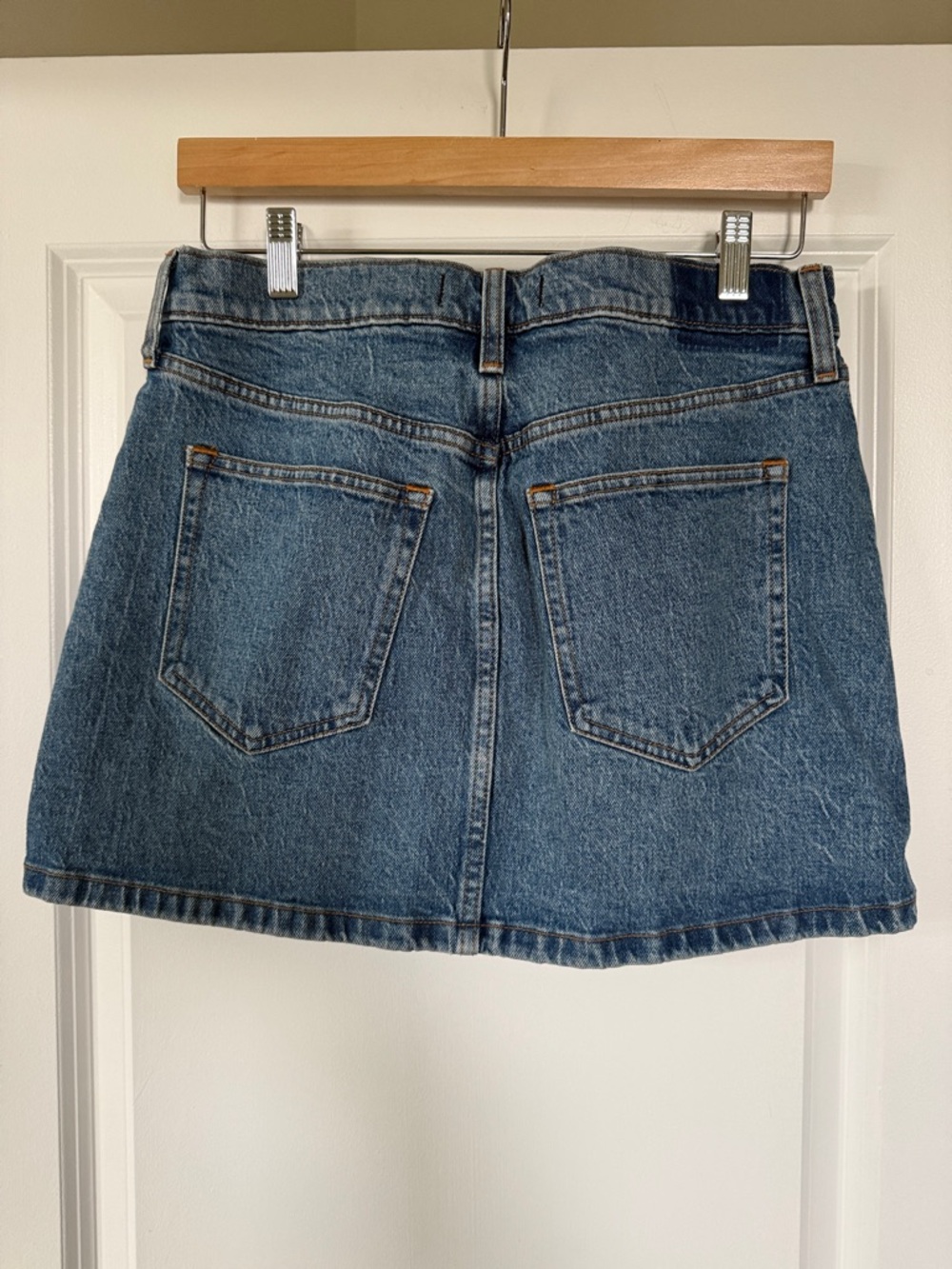 Abercrombie & Fitch Blue Denim Mini Skirt with Silver Studs - Picture 4 of 4